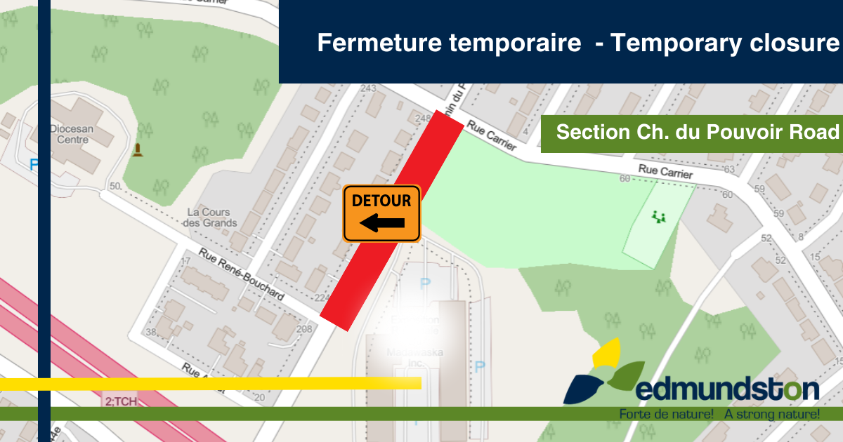 2024-01-17: Temporary closure of a section of Du Pouvoir Road