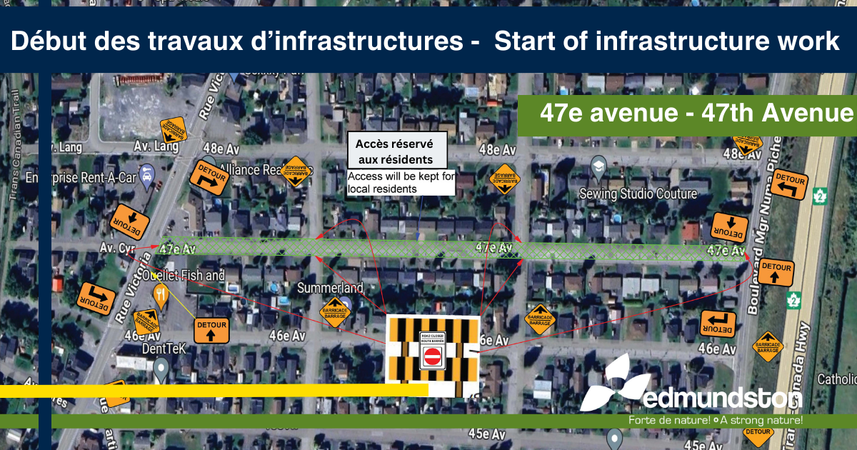 Start of infrastructure work on 47th Avenue