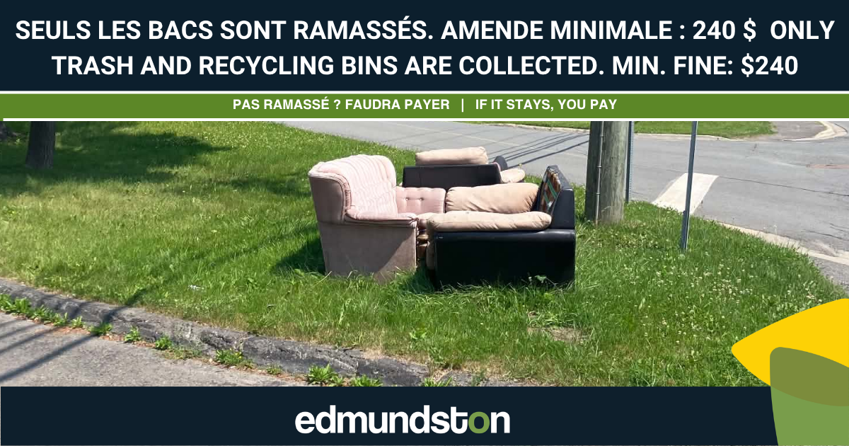 Collecte des ordures et du recyclage : seuls les bacs sont acceptés