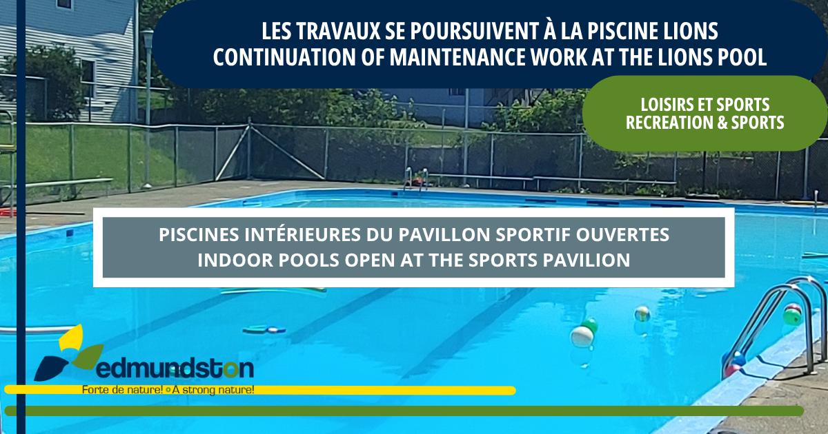 Les piscines intérieures seront ouvertes jusqu'à ce que la piscine Lions soit prête