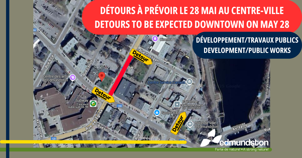 A section of Church Street will be closed again this Wednesday, May 28