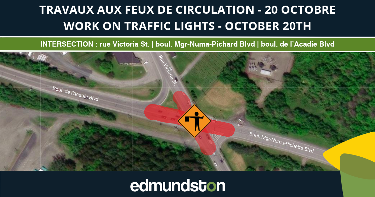 Travaux aux feux de circulation le 20 octobre 2026