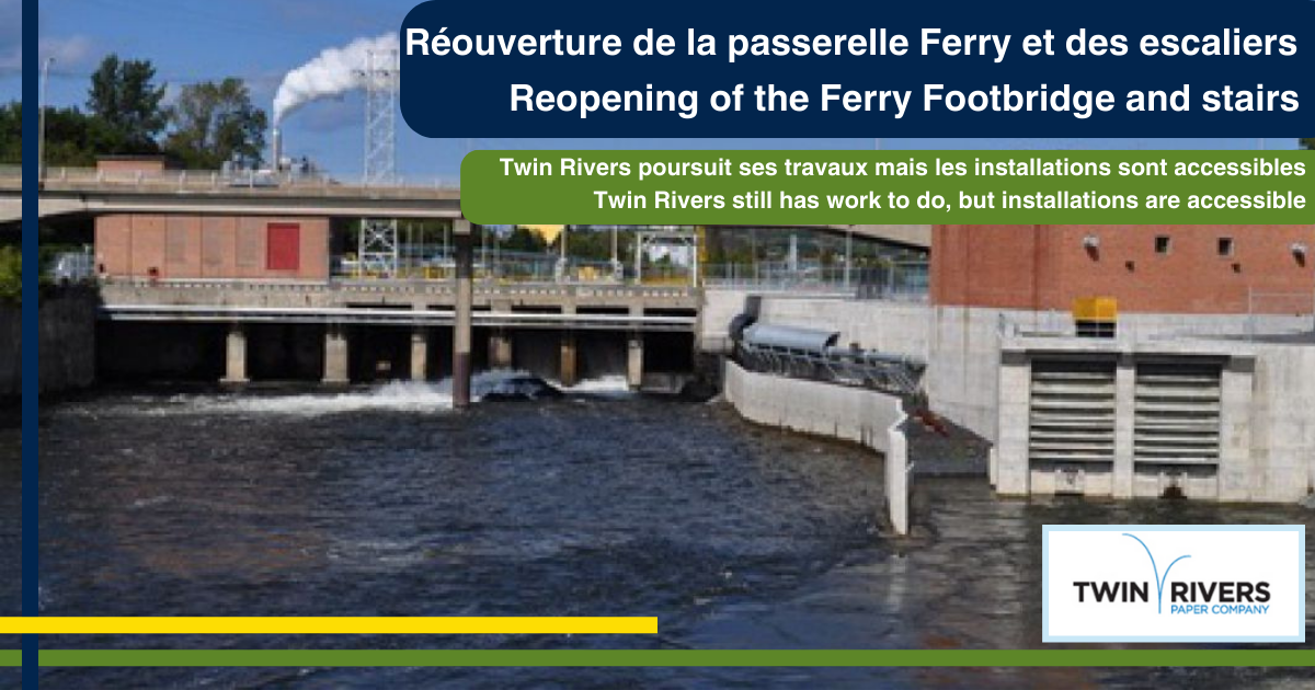 Réouverture de la Passerelle Ferry et des escaliers