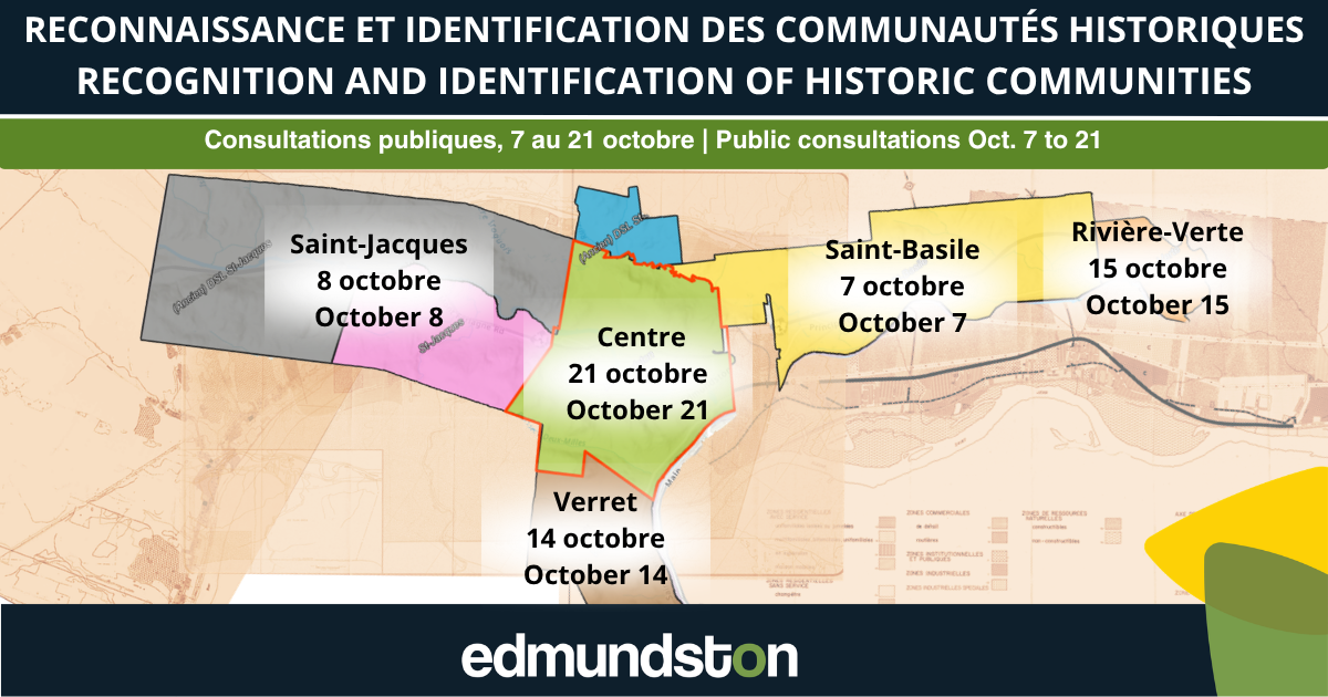 La Ville d'Edmundston lance des consultations publiques sur la reconnaissance des communautés du territoire
