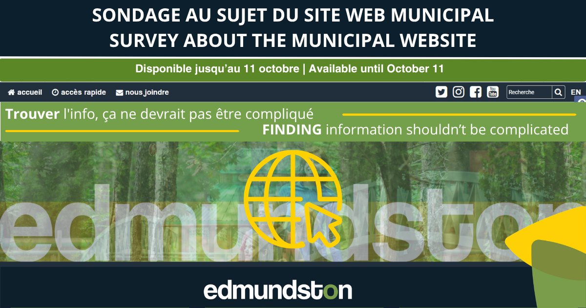 La Ville d'Edmundston invite la population &agrave; se prononcer sur son futur site web