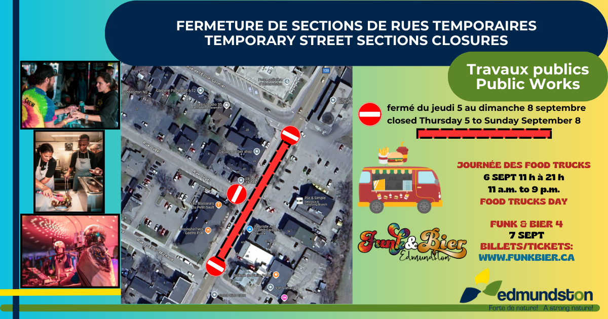 Fermeture temporaire de sections de rues pour la journée des Food Trucks et le Funk & Bier