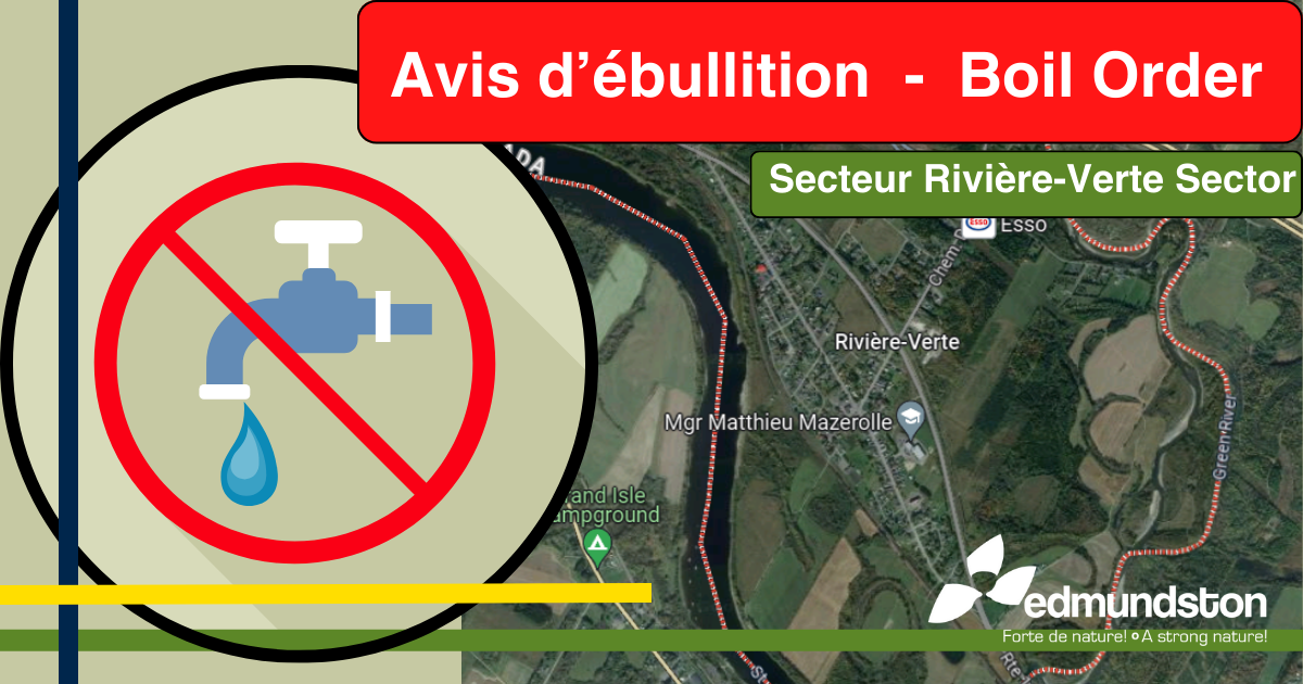 Secteur Rivière-Verte : Avis de bouillir