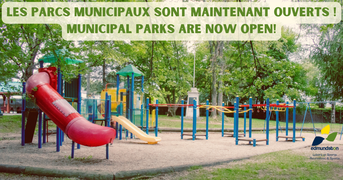 Municipal parks are open!