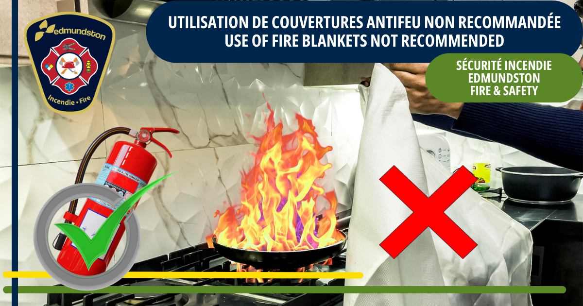 Mise en garde sur l’utilisation de couvertures antifeu
