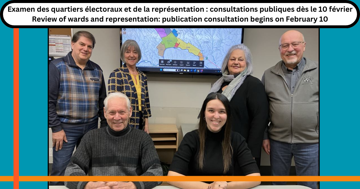 Consultations publiques sur la révision des quartiers et de la représentation