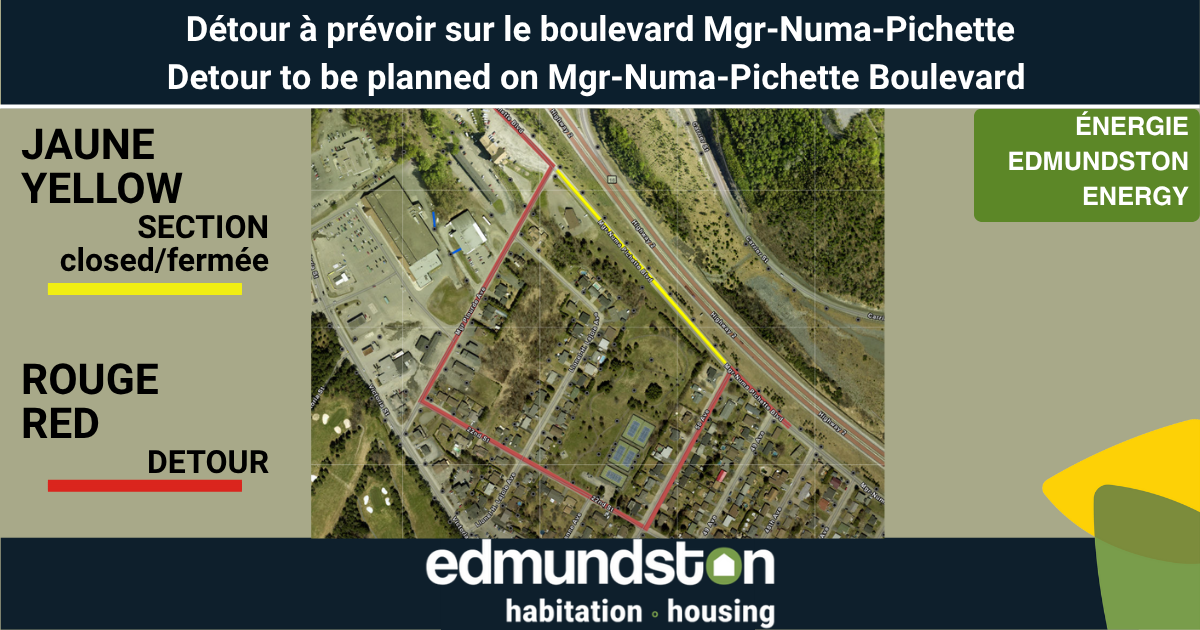 Fermeture temporaire d&rsquo;une section du boulevard Mgr-Numa-Pichette