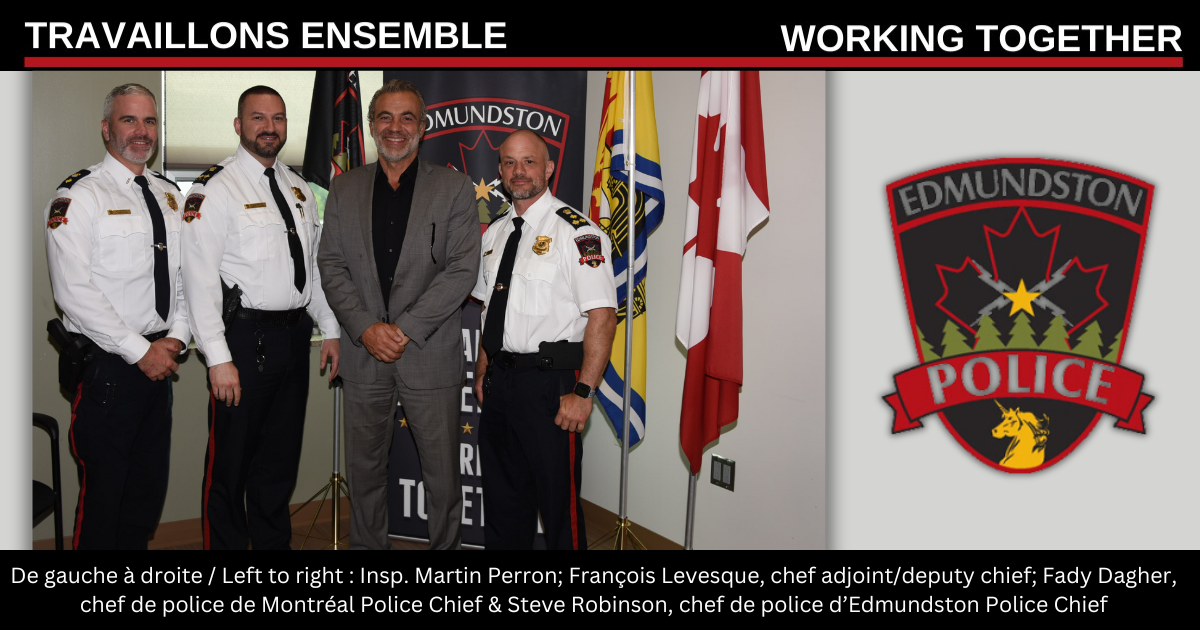 Conference by the Chief of Police of Montreal for the members of the Edmundston Police Force