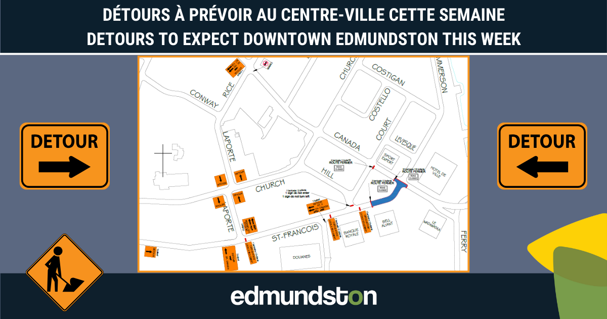 D&eacute;tours &agrave; pr&eacute;voir au centre-ville