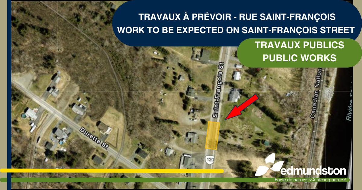 Work to be expected on Saint-François Street this Thursday
