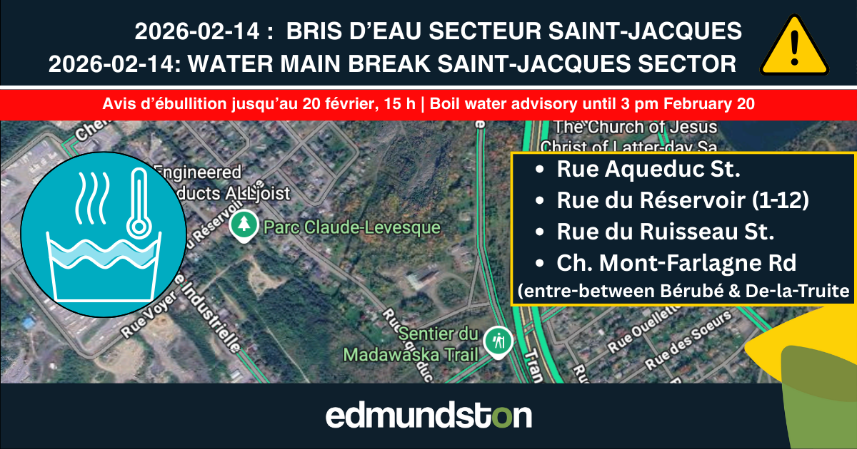 2026-02-14 : Avis d'&eacute;bullition dans une section de Saint-Jacques