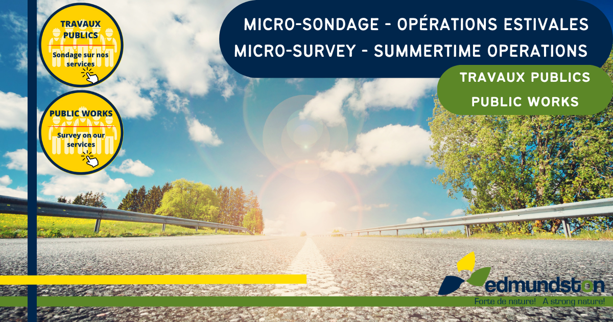 Troisième et dernier micro-sondage sur l’entretien et la maintenance du réseau routier municipal