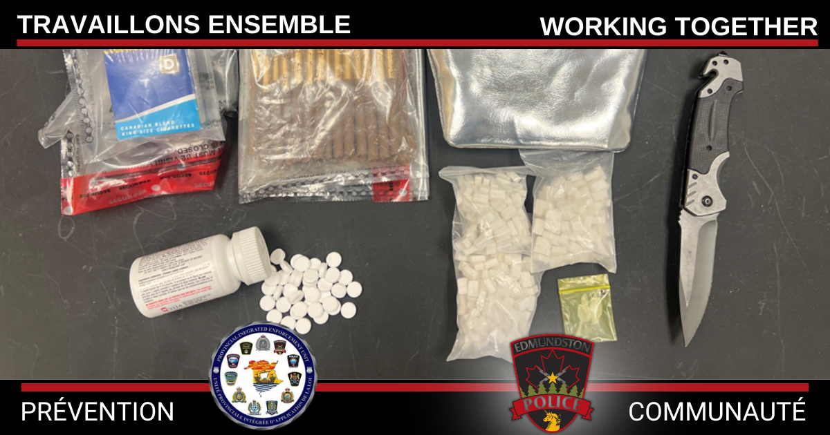 Arrestation en lien avec une enquête de trafic de méthamphétamine à Edmundston