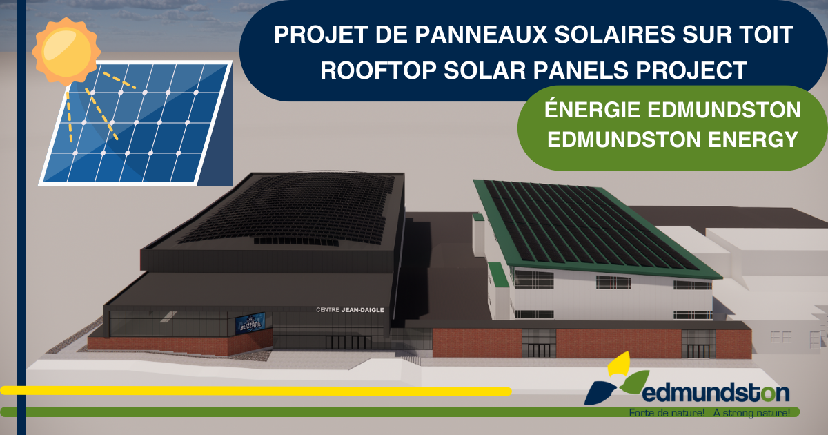 Edmundston aura bientôt le plus grand projet de panneaux solaires sur toit en Atlantique