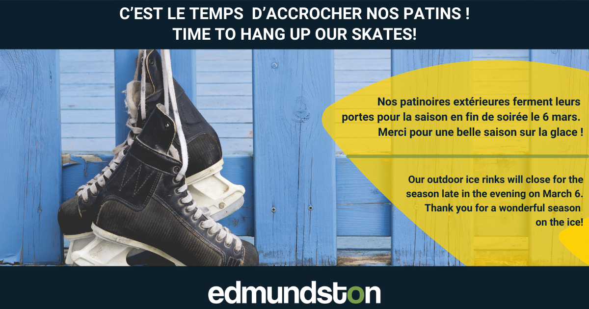 Fermeture des patinoires ext&eacute;rieures pour la saison