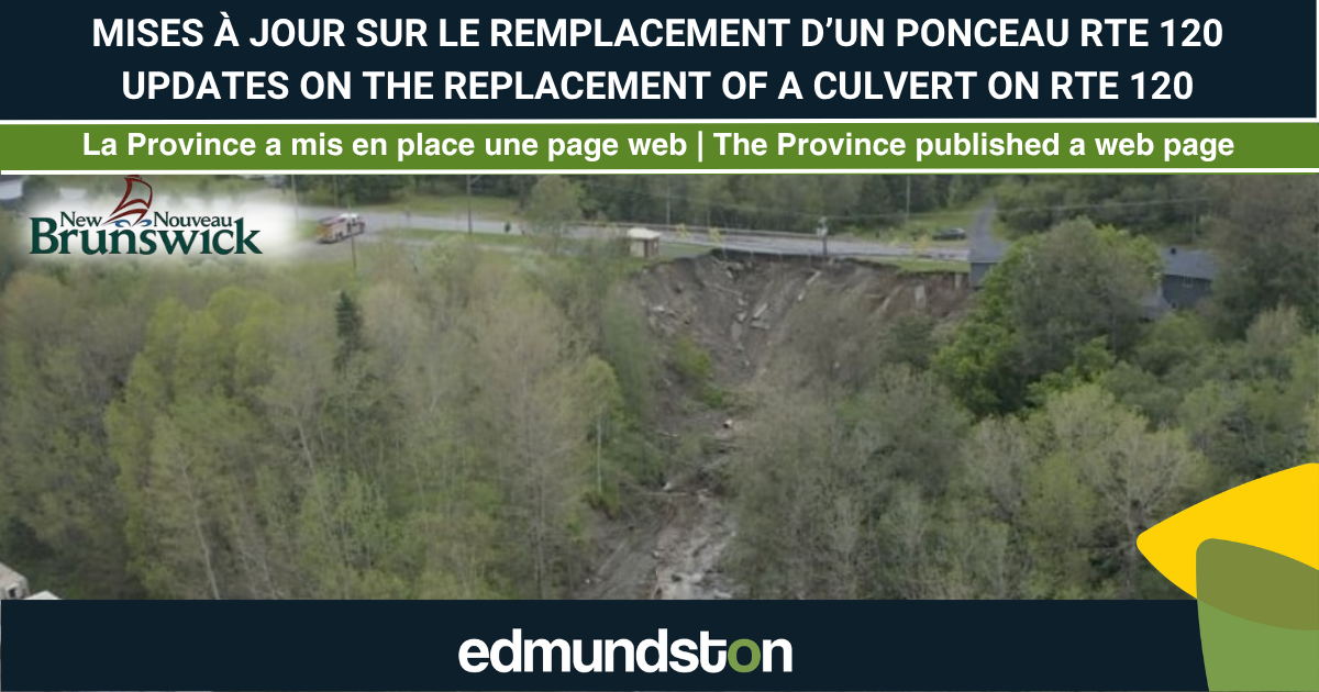 Travaux sur la route 120 à la hauteur du ruisseau Deux-Milles : suivez la progression en ligne