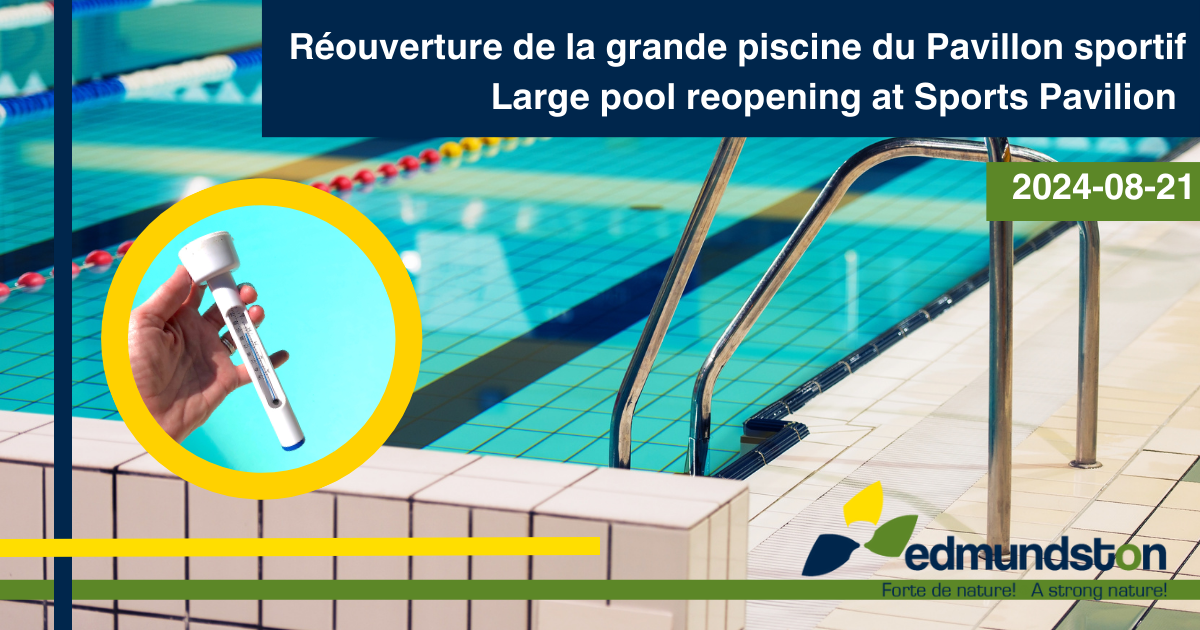 Réouverture de la grande piscine du Pavillon sportif