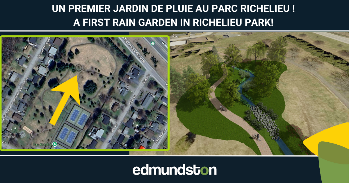 Edmundston innove avec son premier « jardin de pluie » au Parc Richelieu