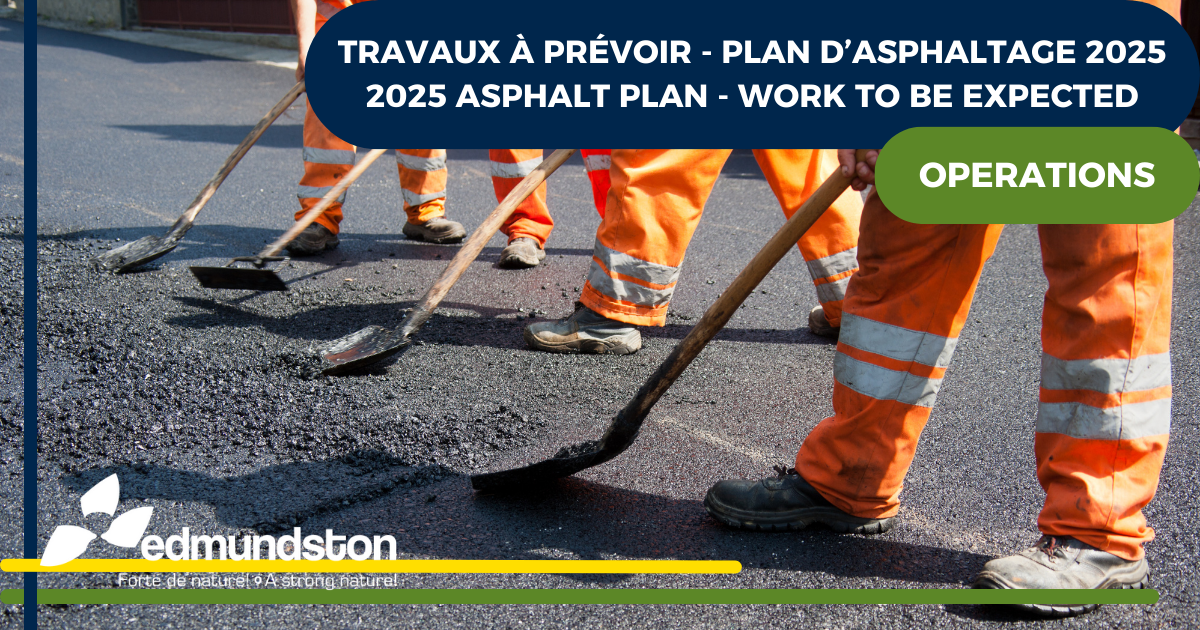 Major works on certain infrastructures and 2025 asphalting plan