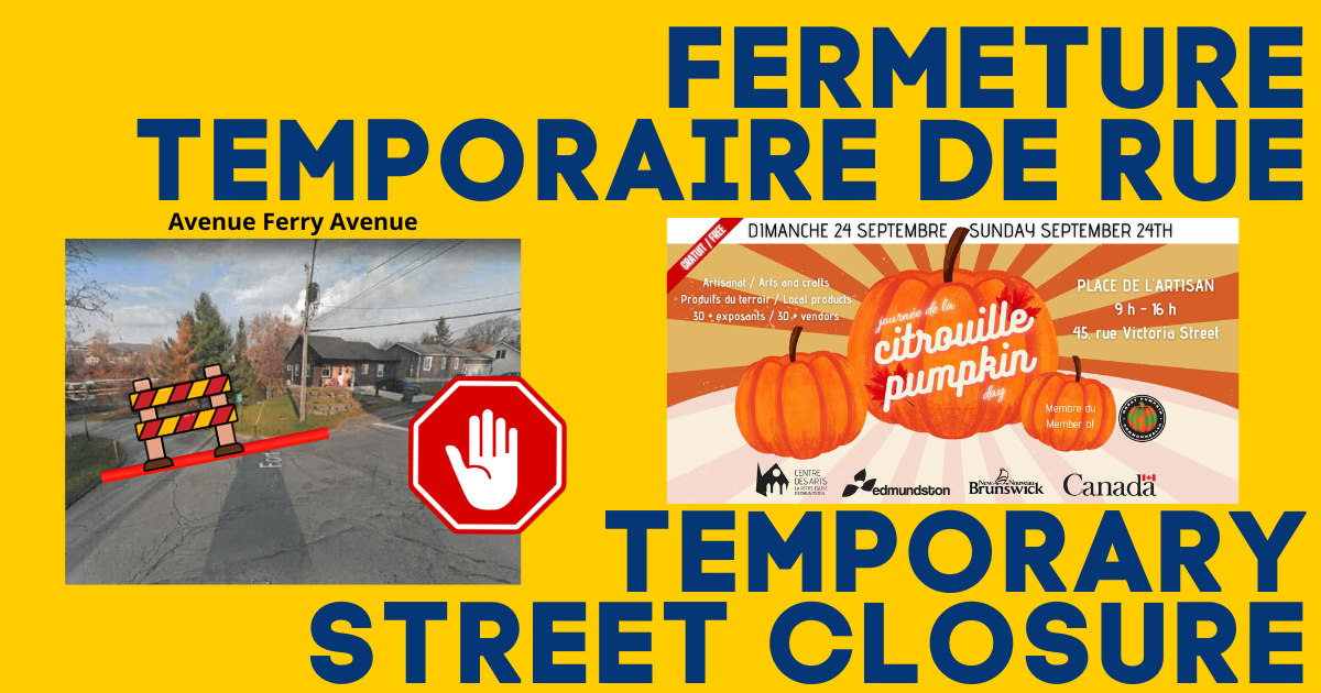Fermeture de rue temporaire pour la Journée de la citrouille