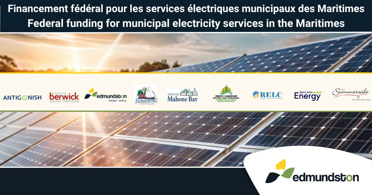 Federal funding backs Maritime municipal utilities in clean energy push