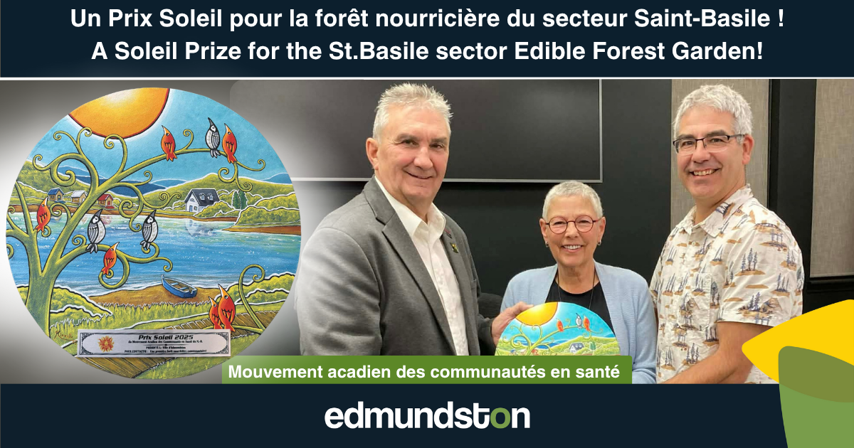 Une projet qui "pousse" se m&eacute;rite un Prix Soleil du Mouvement acadien des communaut&eacute;s en sant&eacute;