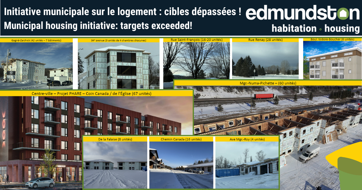 Edmundston acc&eacute;l&egrave;re la construction de logements : des r&eacute;sultats concrets pour les familles d&rsquo;ici