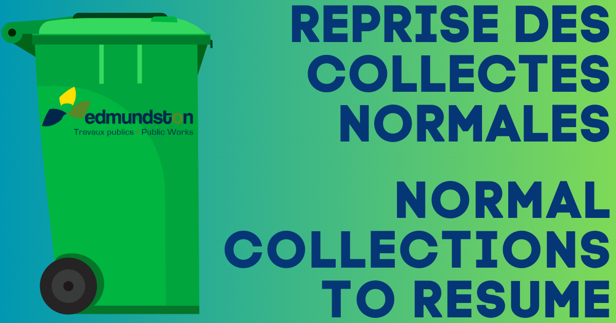 Les collectes normales reprennent dès le 10 septembre