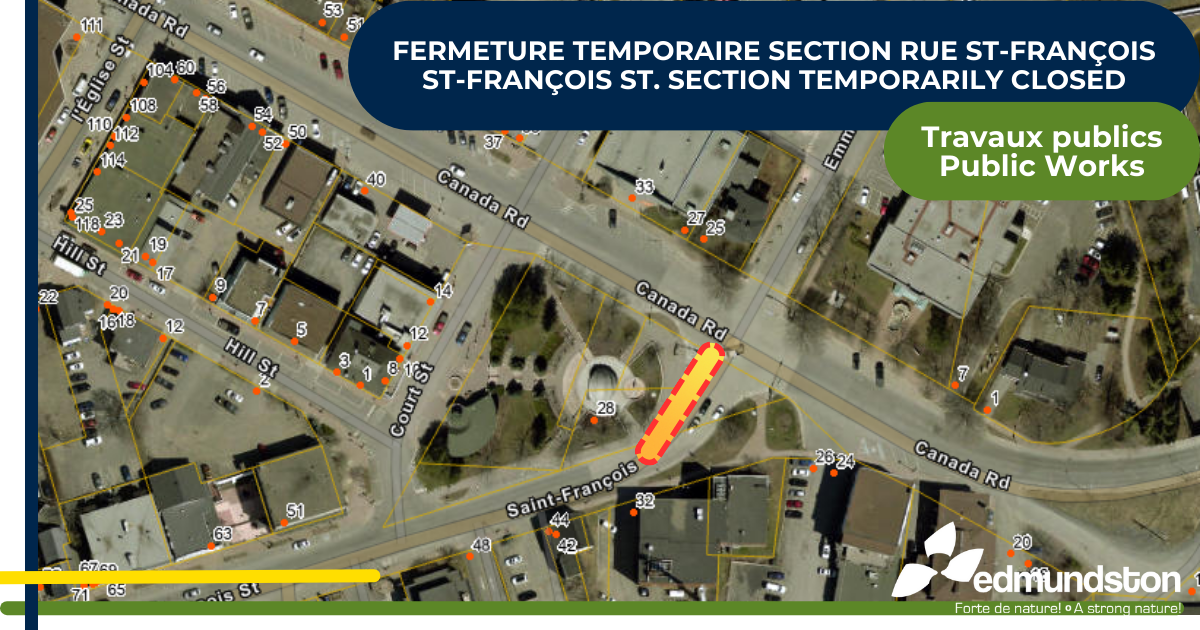 Fermeture temporaire d’une section de la rue Saint-François