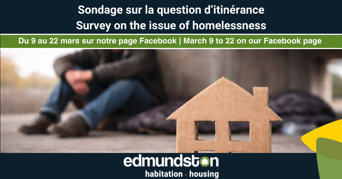 La Ville d’Edmundston invite la population à s’exprimer sur la question de l’itinérance
