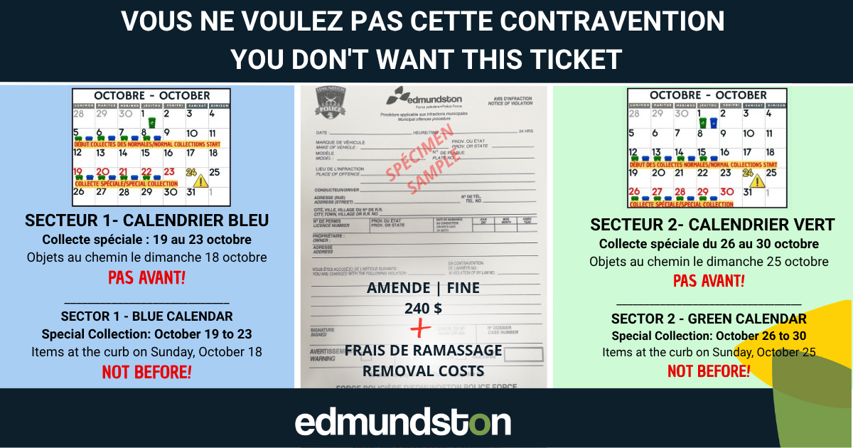 Collecte spéciale des grosses ordures : rappel de la règle et application de l'arrêté