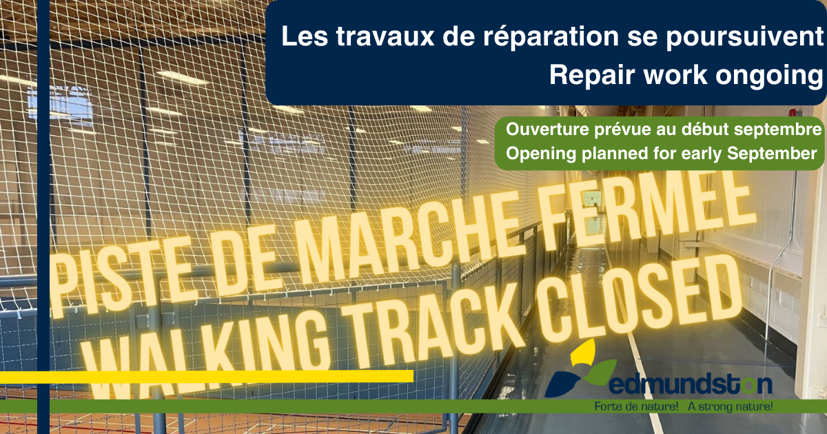 Ouverture de la piste de marche du Pavillon sportif prévue le 3 septembre