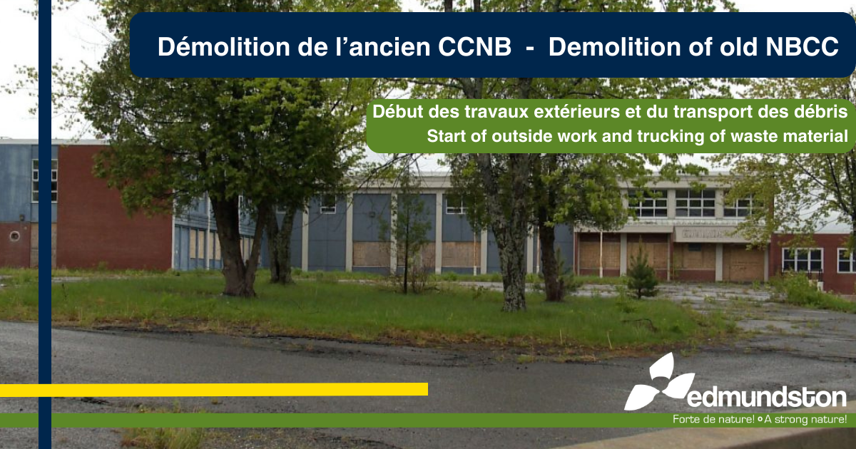 Travaux de démolition de l'ancien collège communautaire