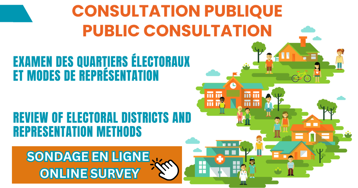 An online survey on the review of electoral wards and representation methods in Edmundston available today