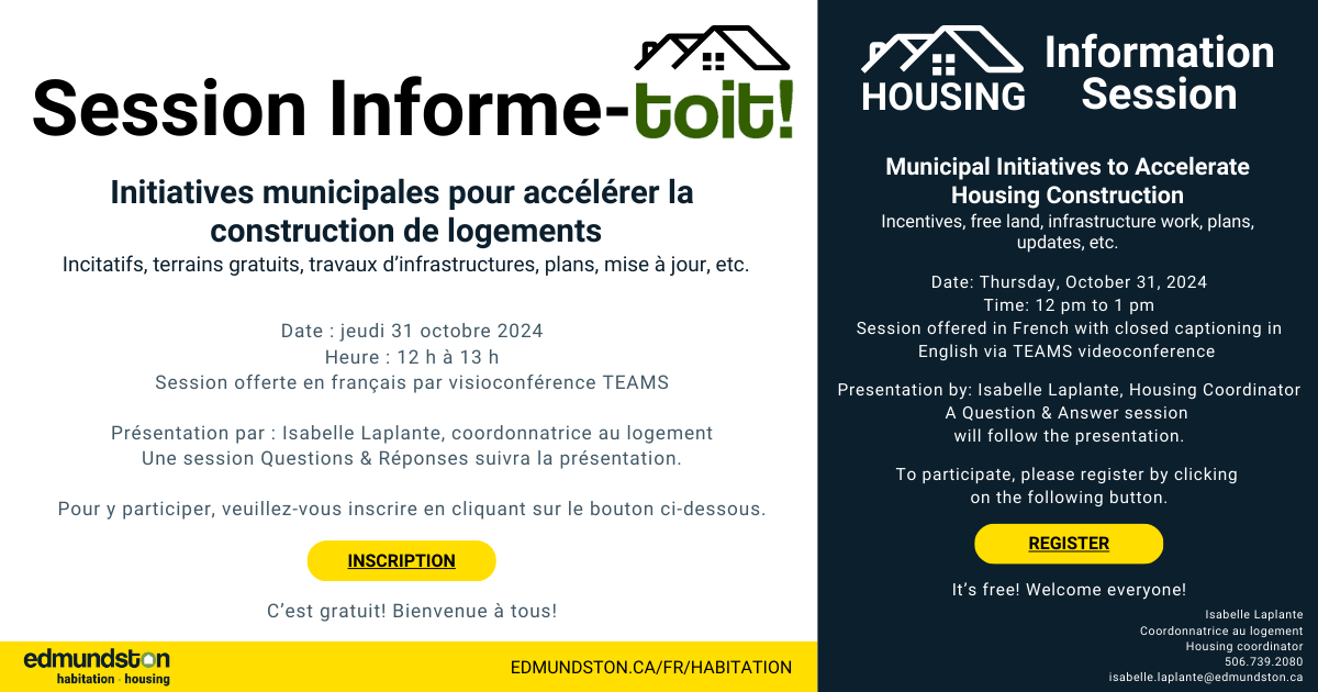 Housing: new information sessions for the public