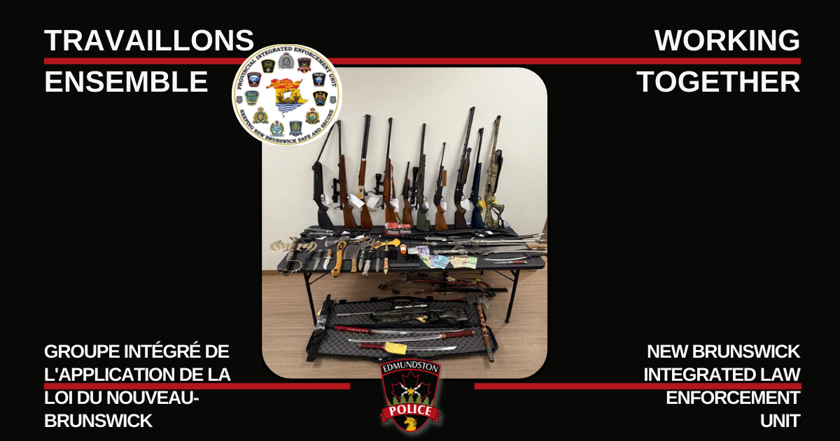 Arrestation de trois individus lors d’une perquisition en matière de stupéfiants à Edmundston