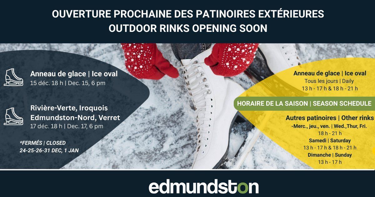 Ouverture des patinoires ext&eacute;rieures